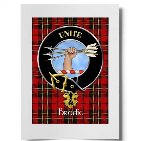 Brodie Scottish Clan Crest Ready to Frame Print