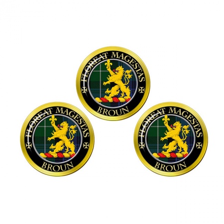 Broun Scottish Clan Crest Golf Ball Markers