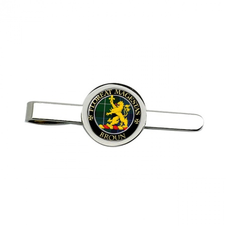 Broun Scottish Clan Crest Tie Clip