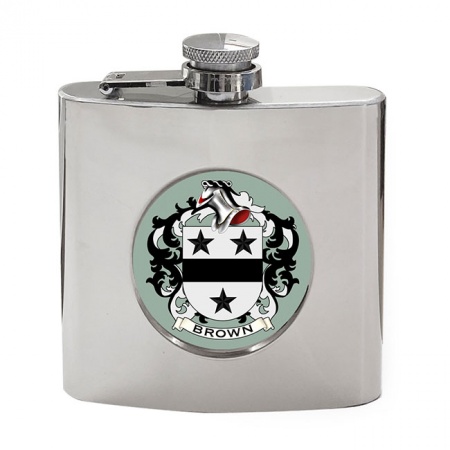 Brown (England) Coat of Arms Hip Flask