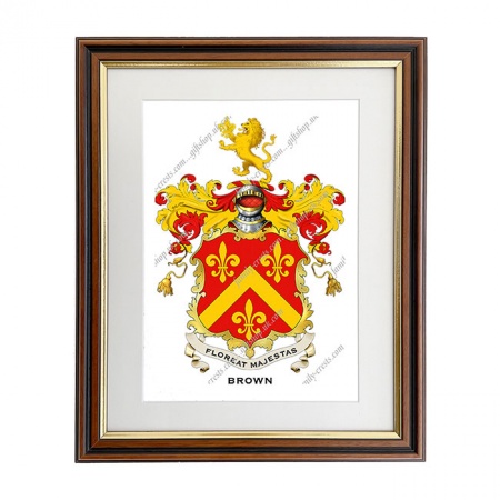 Brown (Scotland) Coat of Arms Framed Print