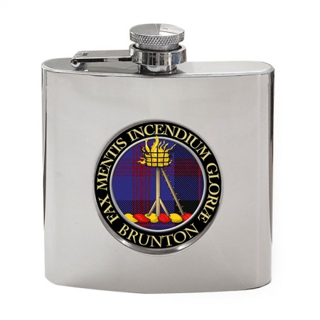 Brunton Scottish Clan Crest Hip Flask