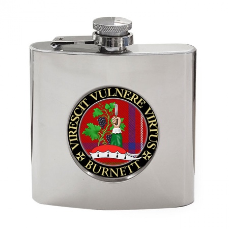 Burnett Scottish Clan Crest Hip Flask