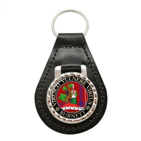 Burnett Scottish Clan Crest Leather Key Fob