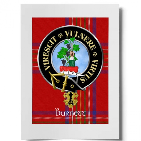 Burnett Scottish Clan Crest Ready to Frame Print