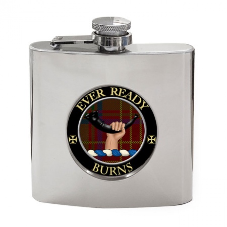 Burns Scottish Clan Crest Hip Flask