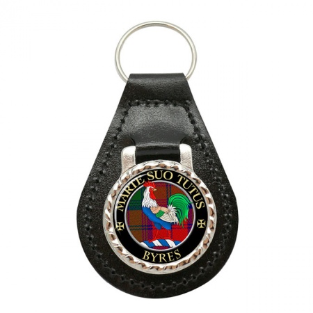 Byres Scottish Clan Crest Leather Key Fob