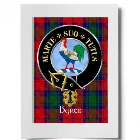 Byres Scottish Clan Crest Ready to Frame Print