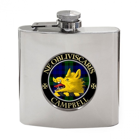 Campbell of Argyll Scottish Clan Crest Hip Flask