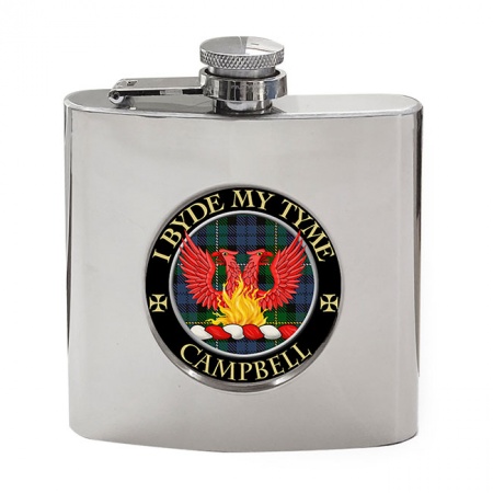 Campbell of Loudoun Scottish Clan Crest Hip Flask