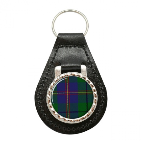 Carmichael Scottish Tartan Leather Key Fob
