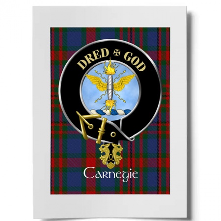 Carnegie Scottish Clan Crest Ready to Frame Print