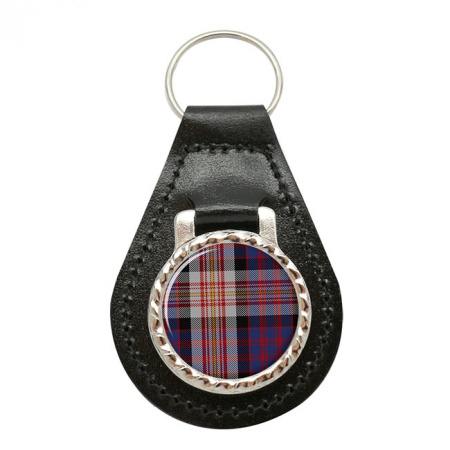 Carnegie Scottish Tartan Leather Key Fob