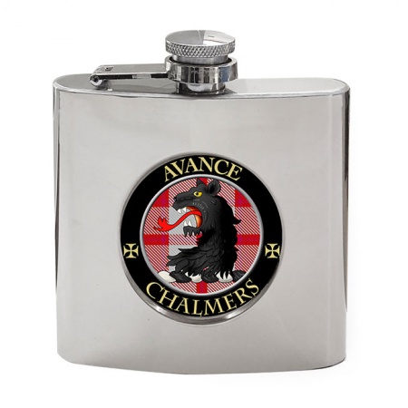 Chalmers Scottish Clan Crest Hip Flask