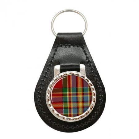 Chattan Scottish Tartan Leather Key Fob