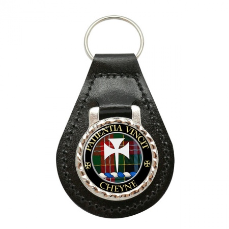 Cheyne Scottish Clan Crest Leather Key Fob