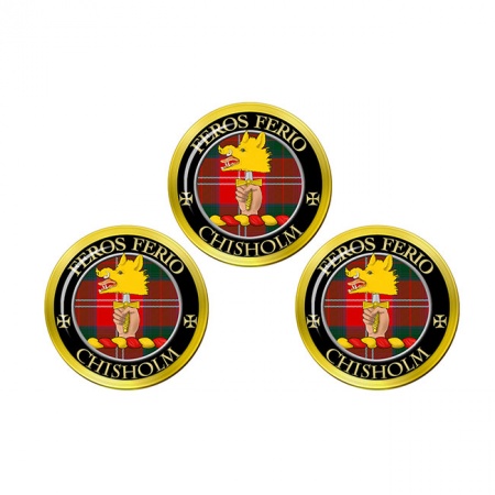 Chisholm Scottish Clan Crest Golf Ball Markers