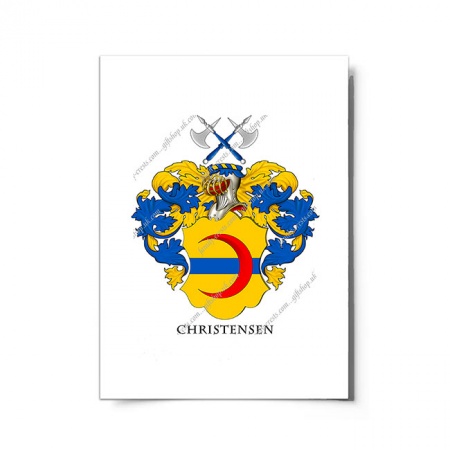 Christensen (Denmark) Coat of Arms Print
