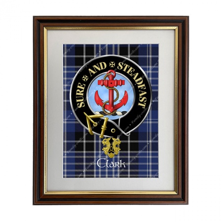 Clark (anchor crest Scottish Clan Crest Framed Print