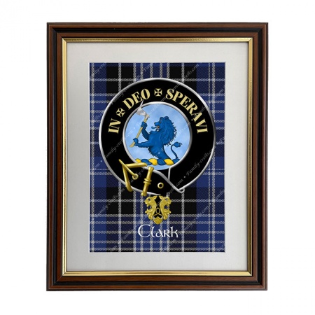 Clark (lion crest Scottish Clan Crest Framed Print