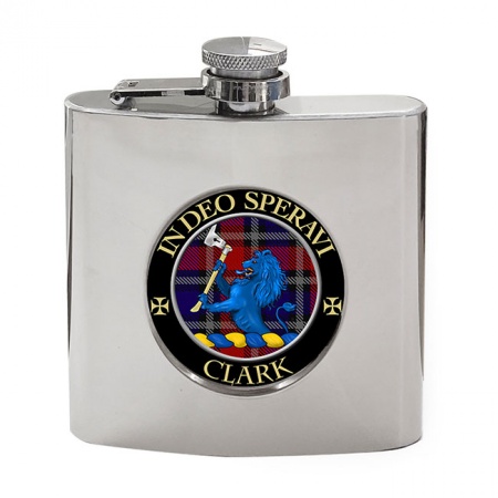 Clark (lion crest) Scottish Clan Crest Hip Flask