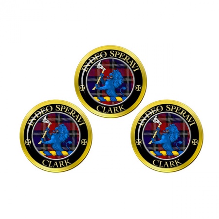 Clark (lion crest) Scottish Clan Crest Golf Ball Markers