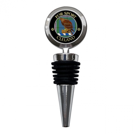 Cleland Scottish Clan Crest Bottle Stopper