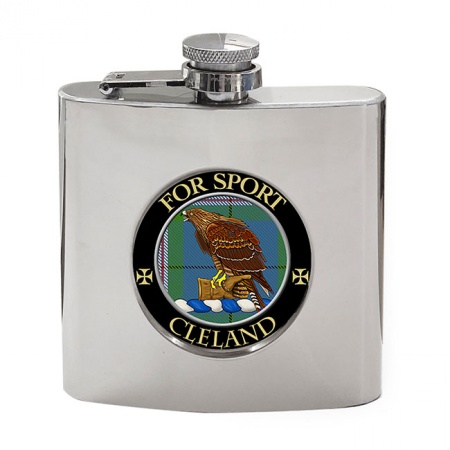 Cleland Scottish Clan Crest Hip Flask