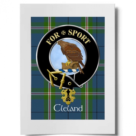 Cleland Scottish Clan Crest Ready to Frame Print