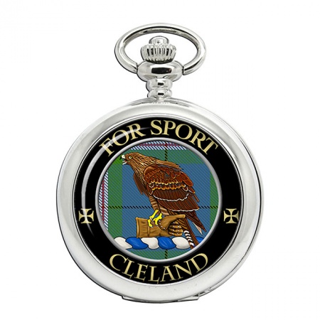 Cleland Scottish Clan Crest Pocket Watch