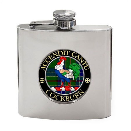 Cockburn Scottish Clan Crest Hip Flask