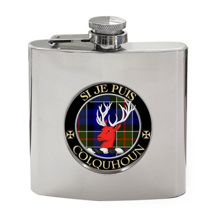 Colquhoun Scottish Clan Crest Hip Flask