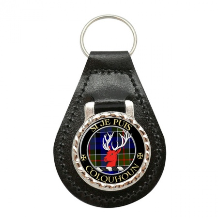 Colquhoun Scottish Clan Crest Leather Key Fob