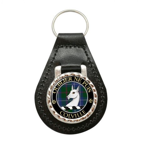 Colville Scottish Clan Crest Leather Key Fob