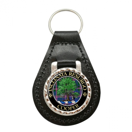 Cooper Scottish Clan Crest Leather Key Fob