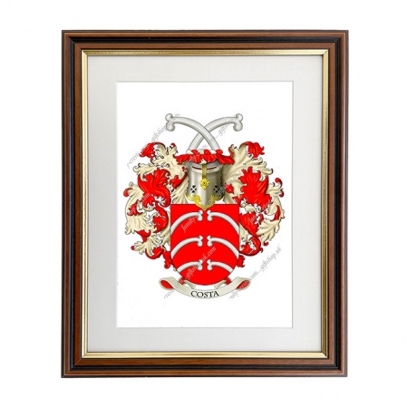 Costa (Portugal) Coat of Arms Framed Print