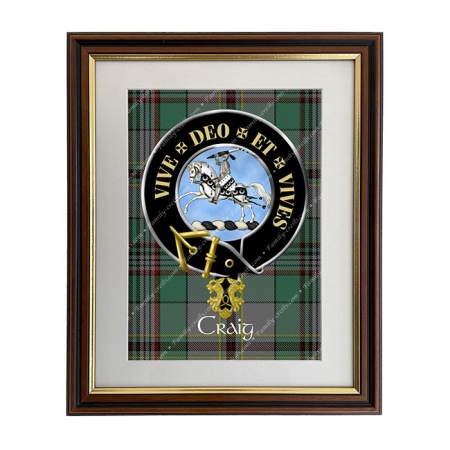 Craig (Latin Motto Scottish Clan Crest Framed Print