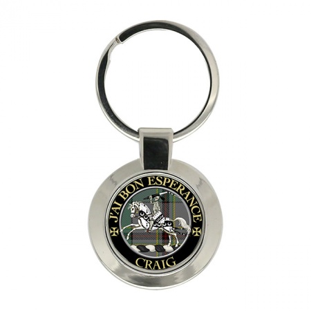 Craig (French Motto) Scottish Clan Crest Key Ring