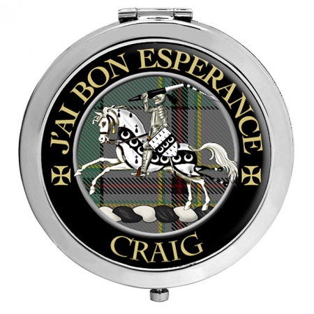 Craig (French Motto) Scottish Clan Crest Compact Mirror