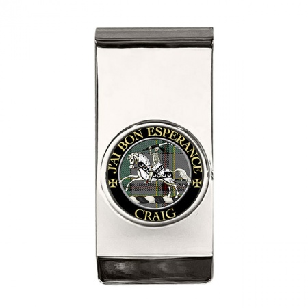 Craig (French Motto) Scottish Clan Crest Money Clip