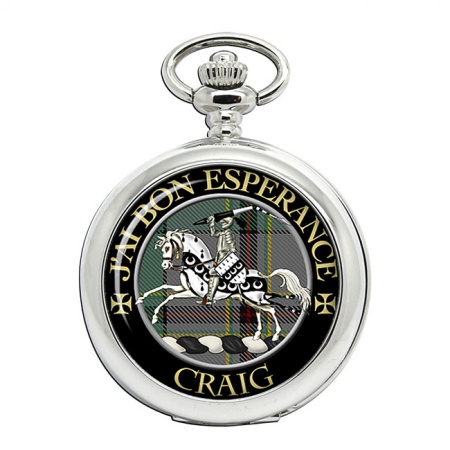 Craig (French Motto) Scottish Clan Crest Pocket Watch