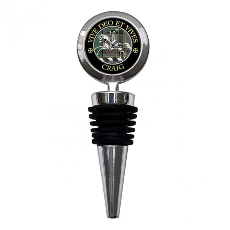 Craig (Latin Motto) Scottish Clan Crest Bottle Stopper