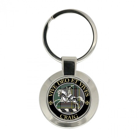 Craig (Latin Motto) Scottish Clan Crest Key Ring