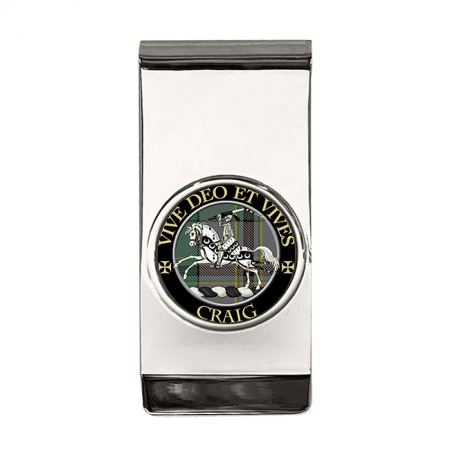 Craig (Latin Motto) Scottish Clan Crest Money Clip