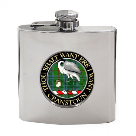 Cranstoun Scottish Clan Crest Hip Flask