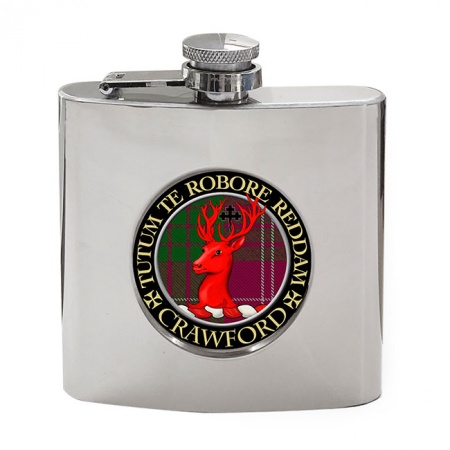 Crawford Scottish Clan Crest Hip Flask