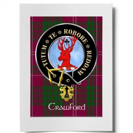 Crawford Scottish Clan Crest Ready to Frame Print