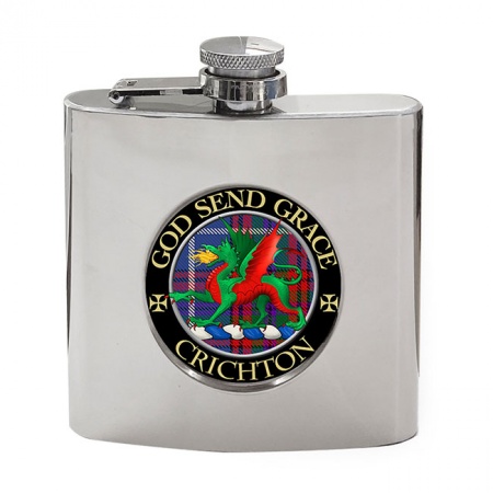 Crichton Scottish Clan Crest Hip Flask