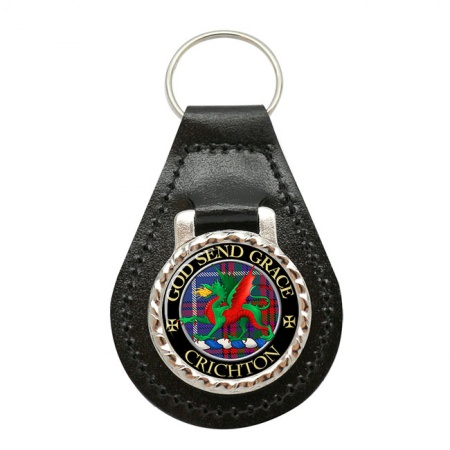 Crichton Scottish Clan Crest Leather Key Fob