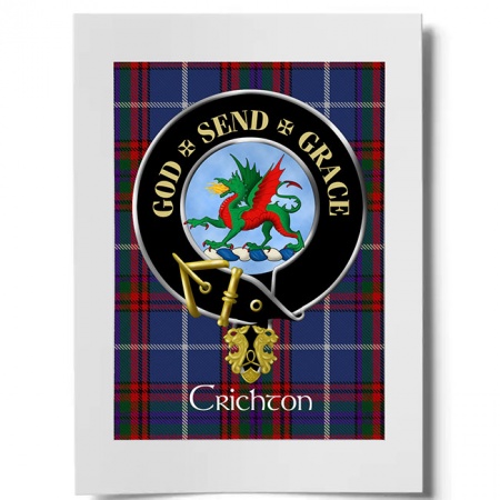 Crichton Scottish Clan Crest Ready to Frame Print